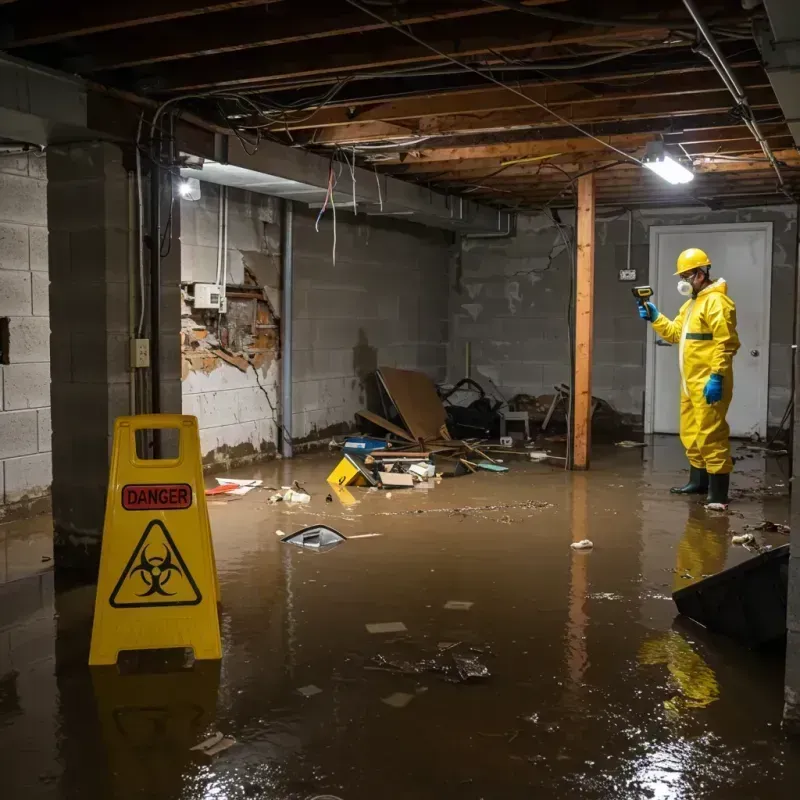 Flooded Basement Electrical Hazard in Princeton Meadows, NJ Property